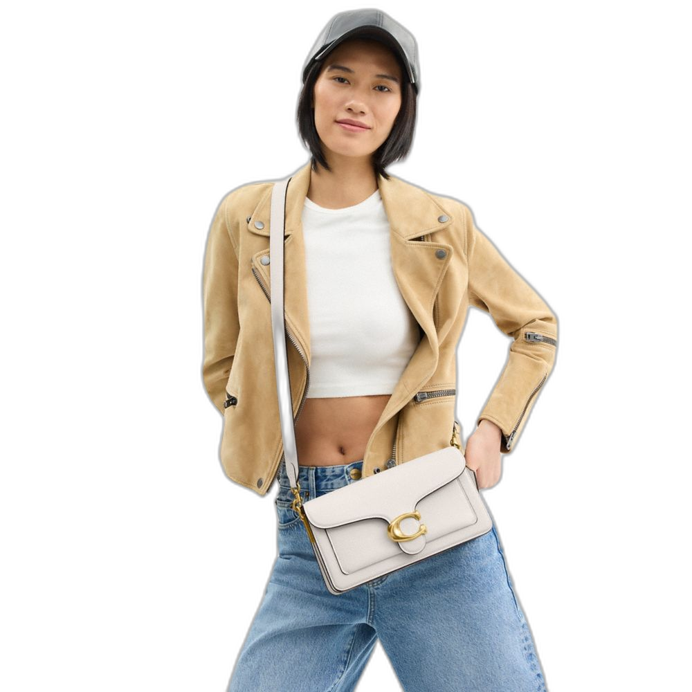 Tabby Shoulder Bag  26 - Brass/Chalk