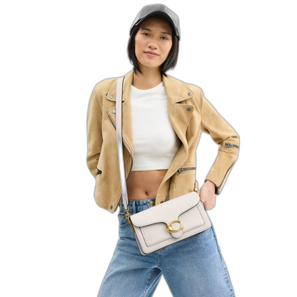 Tabby Shoulder Bag  26 - Brass/Chalk