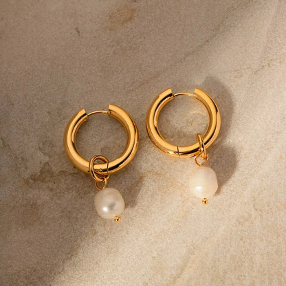 Pearl Pendant Earrings