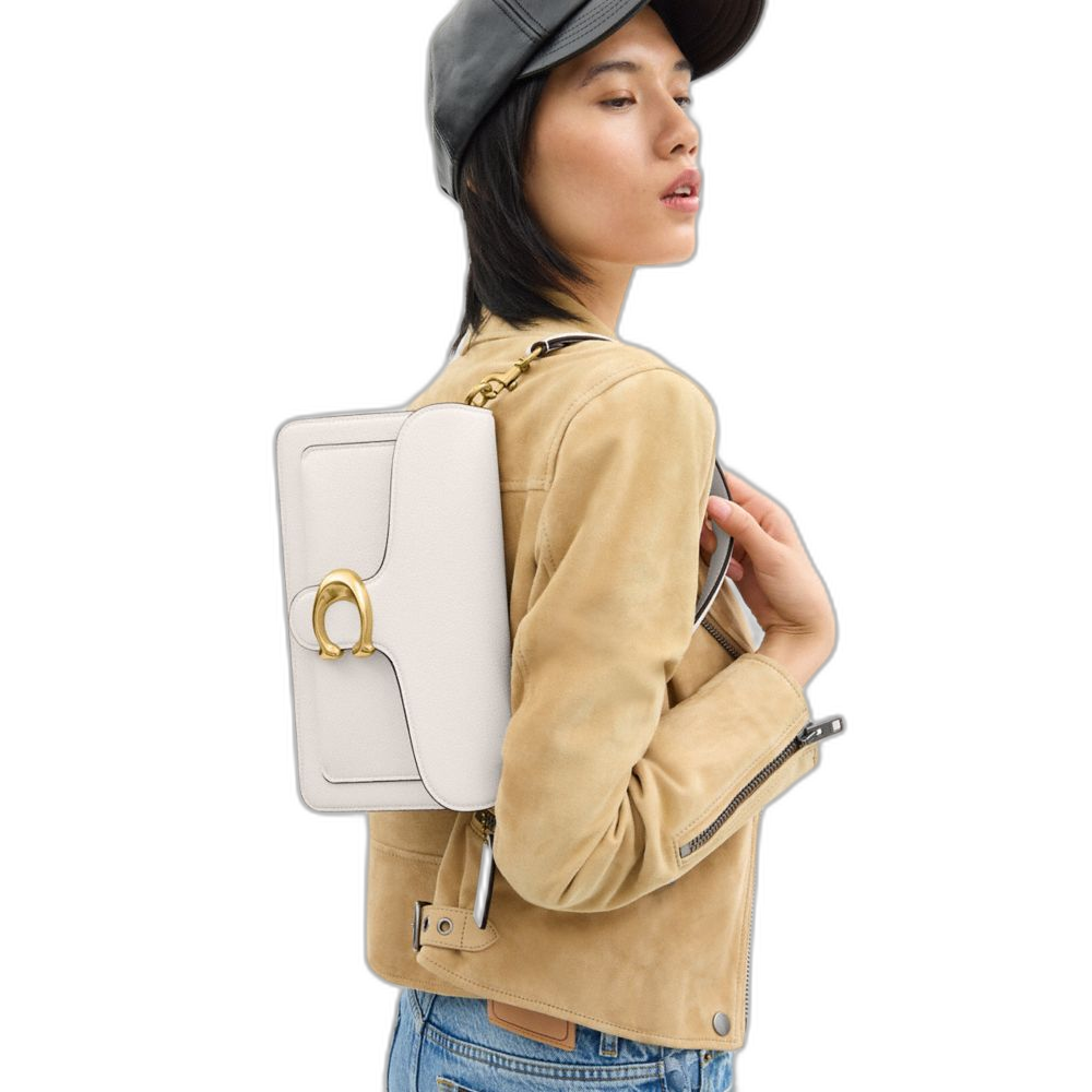 Tabby Shoulder Bag  26 - Brass/Chalk