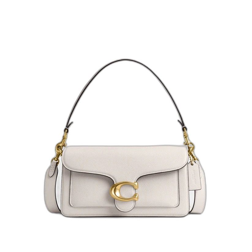 Tabby Shoulder Bag  26 - Brass/Chalk