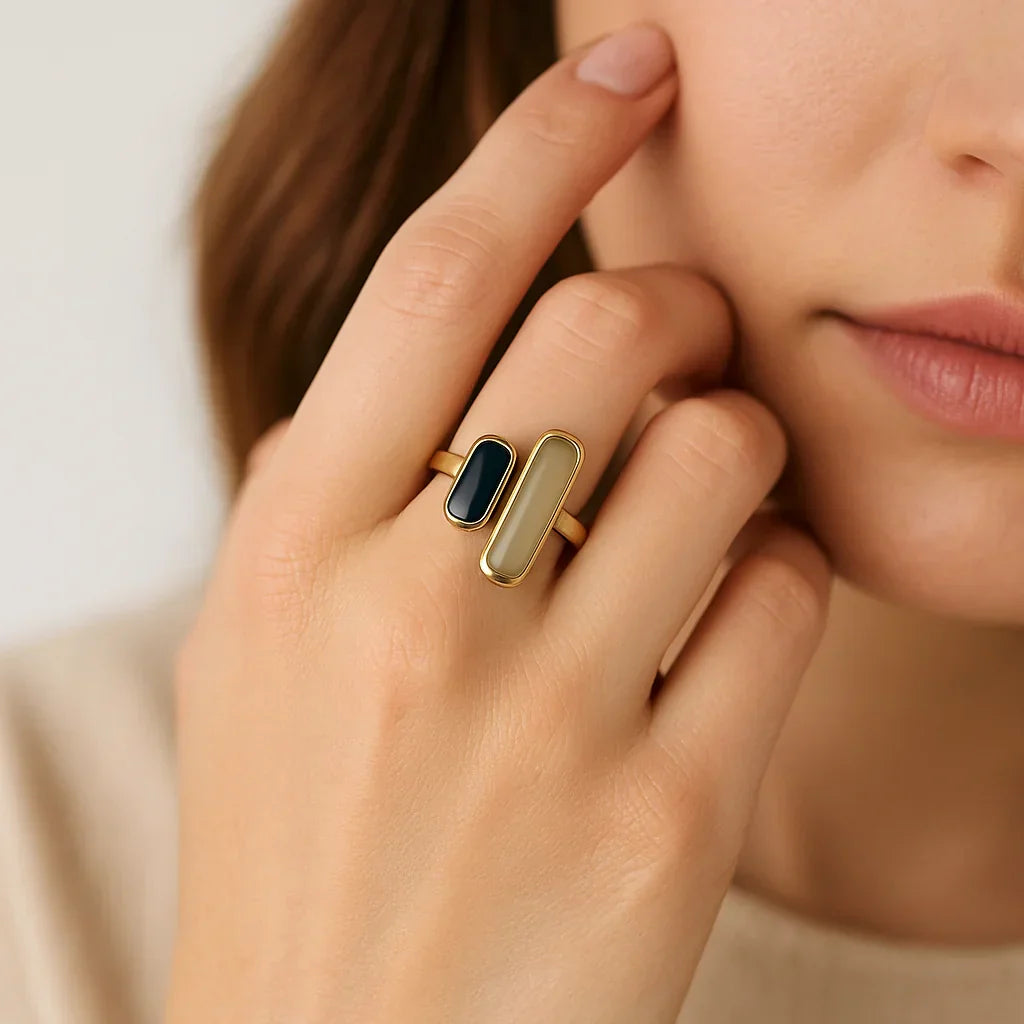 Double Stone Ring